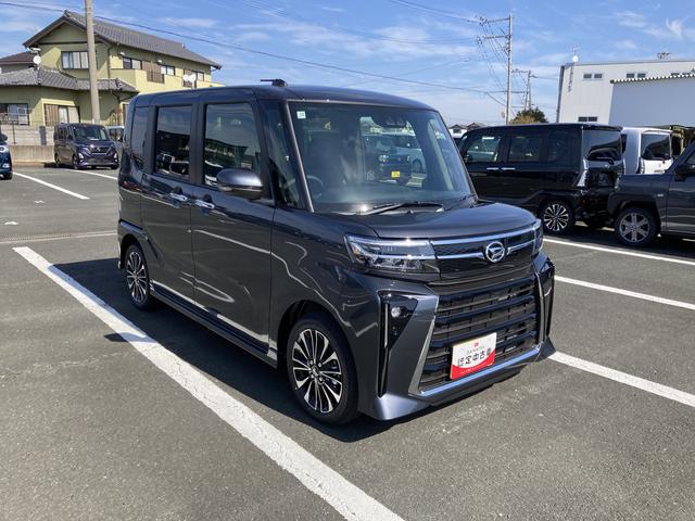 タントカスタムＲＳリミテッド１５インチアルミホイール　大型エアロバンパー　フルＬＥＤヘッドランプ　オート格納式カラードドアミラー　革巻ステアリングホイール　両側パワースライドドア　スマートクルーズ（静岡県）の中古車