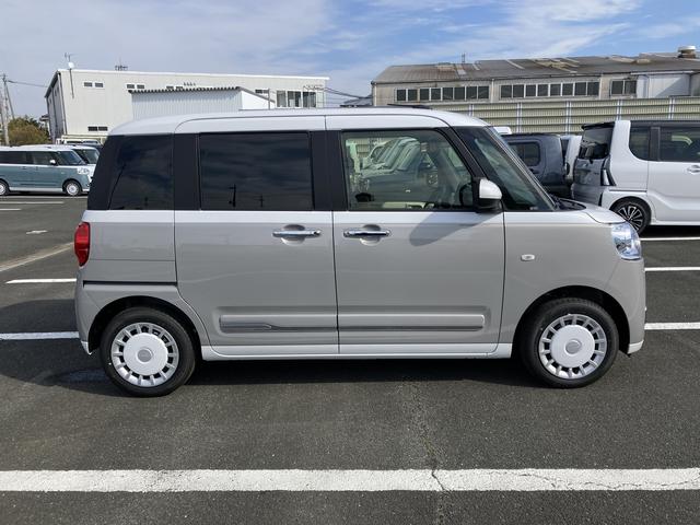 ムーヴキャンバスストライプスG14インチフルホイールキャップ LEDヘッドランプ LEDフォグランプ ホっとカップホルダー 両側パワースライドドア キーフリーシステム プッシュボタンスタート UVカットガラス(静岡県)の中古車