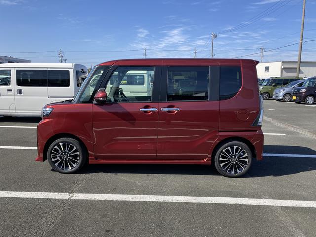 タントカスタムRS15インチアルミホイール キーフリーシステム プッシュボタンスタート オートエアコン(プッシュ式) フルLEDヘッドランプ オート格納式カラードドアミラー 本革巻ステアリングホイール(静岡県)の中古車