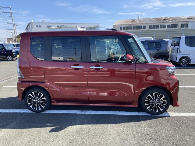タントカスタムRS15インチアルミホイール キーフリーシステム プッシュボタンスタート オートエアコン(プッシュ式) フルLEDヘッドランプ オート格納式カラードドアミラー 本革巻ステアリングホイール(静岡県)の中古車