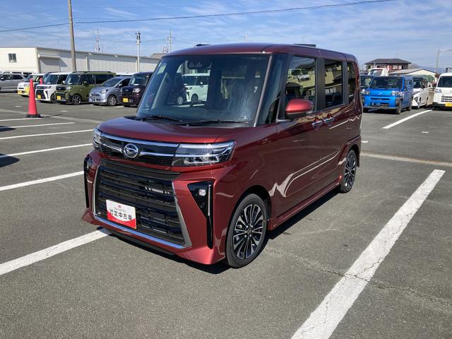 タントカスタムRS15インチアルミホイール キーフリーシステム プッシュボタンスタート オートエアコン(プッシュ式) フルLEDヘッドランプ オート格納式カラードドアミラー 本革巻ステアリングホイール(静岡県)の中古車