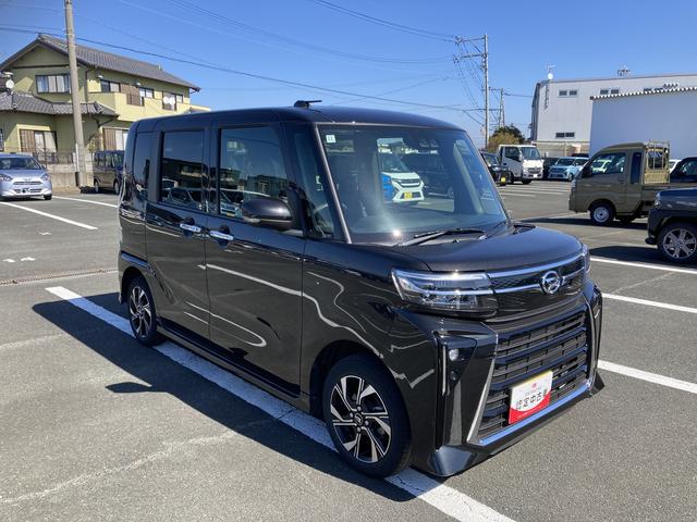 タントカスタムX14インチアルミホイール 大型エアロバンパー フルLEDヘッドランプ オート格納式カラードドアミラー 両側パワースライドドア キーフリーシステム プッシュボタンスタート(静岡県)の中古車