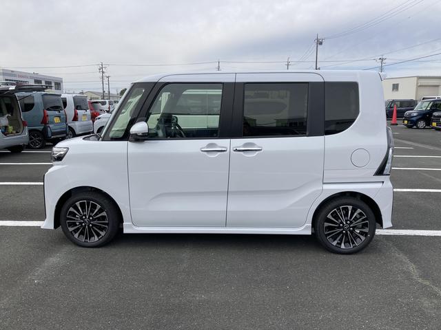 タントカスタムRSリミテッド15インチアルミホイール キーフリーシステム プッシュボタンスタート オートエアコン(プッシュ式) フルLEDヘッドランプ オート格納式カラードドアミラー 本革巻ステアリングホイール(静岡県)の中古車