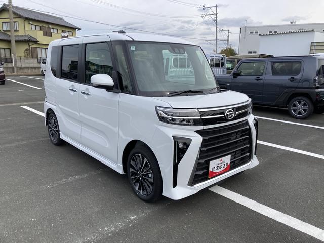 タントカスタムRSリミテッド15インチアルミホイール キーフリーシステム プッシュボタンスタート オートエアコン(プッシュ式) フルLEDヘッドランプ オート格納式カラードドアミラー 本革巻ステアリングホイール(静岡県)の中古車