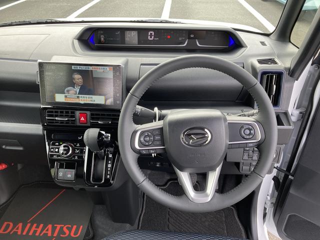 タントカスタムRSリミテッド15インチアルミホイール キーフリーシステム プッシュボタンスタート オートエアコン(プッシュ式) フルLEDヘッドランプ オート格納式カラードドアミラー 本革巻ステアリングホイール(静岡県)の中古車