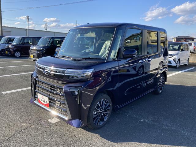 タントカスタムRSリミテッド15インチアルミホイール キーフリーシステム プッシュボタンスタート オートエアコン(プッシュ式) フルLEDヘッドランプ オート格納式カラードドアミラー 本革巻ステアリングホイール(静岡県)の中古車