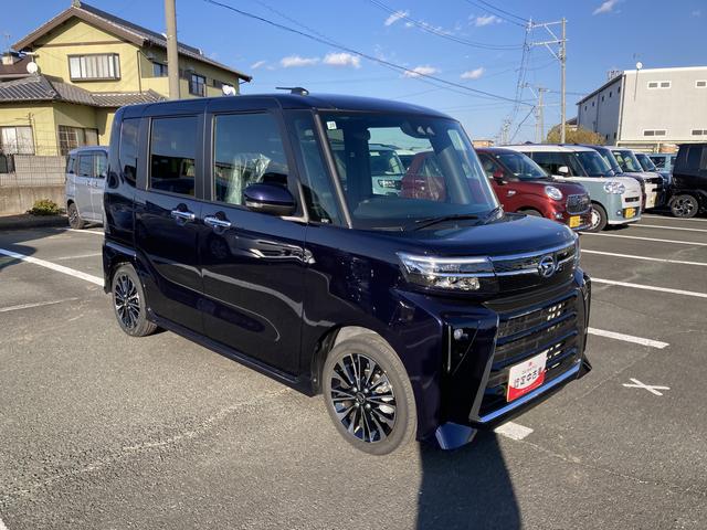 タントカスタムRSリミテッド15インチアルミホイール キーフリーシステム プッシュボタンスタート オートエアコン(プッシュ式) フルLEDヘッドランプ オート格納式カラードドアミラー 本革巻ステアリングホイール(静岡県)の中古車