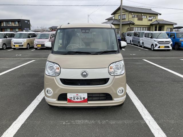 ムーヴキャンバスＧホワイトアクセントＶＳ　ＳＡIII１４インチフルホイールキャップ　ＬＥＤヘッドランプ　キーフリーシステム　両側パワースライドドア　オートエアコン（プッシュ式）　オートライト　置きラクボックス（静岡県）の中古車