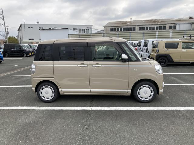 ムーヴキャンバスＧホワイトアクセントＶＳ　ＳＡIII１４インチフルホイールキャップ　ＬＥＤヘッドランプ　キーフリーシステム　両側パワースライドドア　オートエアコン（プッシュ式）　オートライト　置きラクボックス（静岡県）の中古車