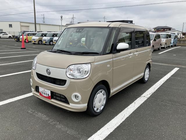 ムーヴキャンバスＧホワイトアクセントＶＳ　ＳＡIII１４インチフルホイールキャップ　ＬＥＤヘッドランプ　キーフリーシステム　両側パワースライドドア　オートエアコン（プッシュ式）　オートライト　置きラクボックス（静岡県）の中古車