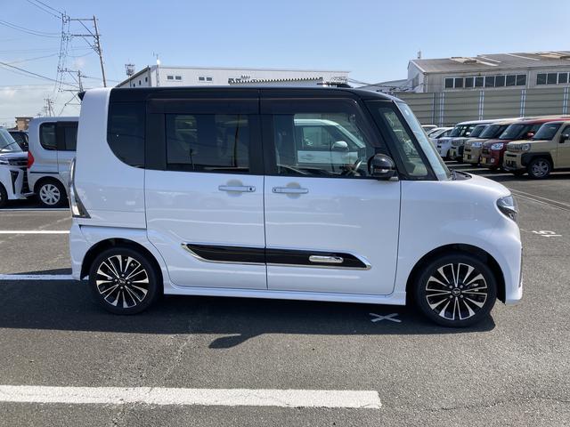 タントカスタムＲＳ１５インチアルミホイール　キーフリーシステム　プッシュボタンスタート　オートエアコン（プッシュ式）　フルＬＥＤヘッドランプ　オート格納式カラードドアミラー　本革巻ステアリングホイール（静岡県）の中古車