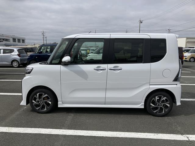 タントカスタムＸ１４インチアルミホイール　大型エアロバンパー　フルＬＥＤヘッドランプ　オート格納式カラードドアミラー　両側パワースライドドア　キーフリーシステム　プッシュボタンスタート（静岡県）の中古車