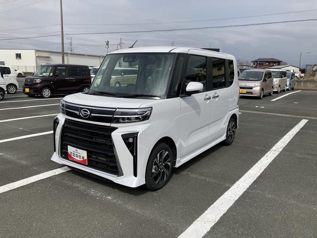 タントカスタムＸ１４インチアルミホイール　大型エアロバンパー　フルＬＥＤヘッドランプ　オート格納式カラードドアミラー　両側パワースライドドア　キーフリーシステム　プッシュボタンスタート（静岡県）の中古車