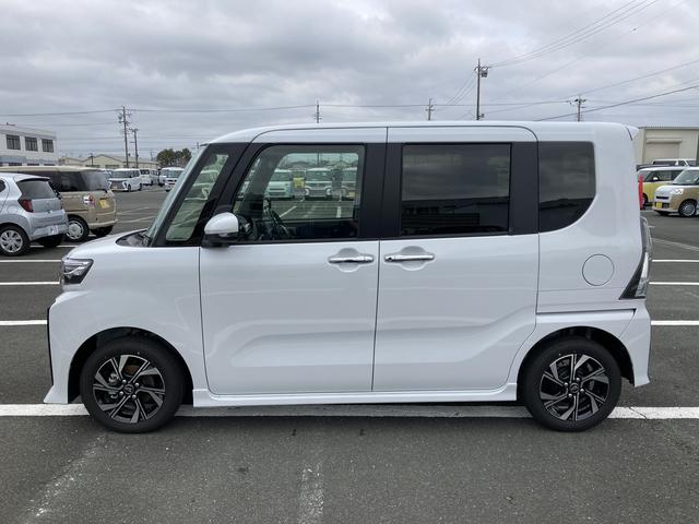 タントカスタムXリミテッド14インチアルミホイール 大型エアロバンパー フルLEDヘッドランプ オート格納式カラードドアミラー 両側パワースライドドア キーフリーシステム プッシュボタンスタート(静岡県)の中古車