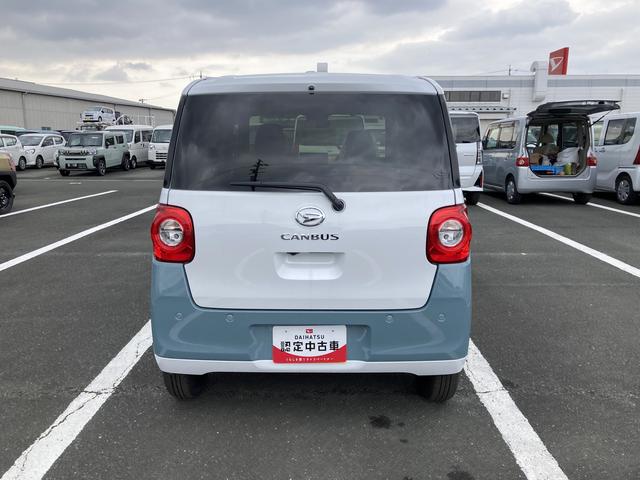 ムーヴキャンバスストライプスG14インチフルホイールキャップ LEDヘッドランプ LEDフォグランプ ホっとカップホルダー 両側パワースライドドア キーフリーシステム プッシュボタンスタート UVカットガラス(静岡県)の中古車