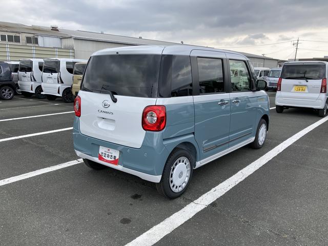 ムーヴキャンバスストライプスG14インチフルホイールキャップ LEDヘッドランプ LEDフォグランプ ホっとカップホルダー 両側パワースライドドア キーフリーシステム プッシュボタンスタート UVカットガラス(静岡県)の中古車