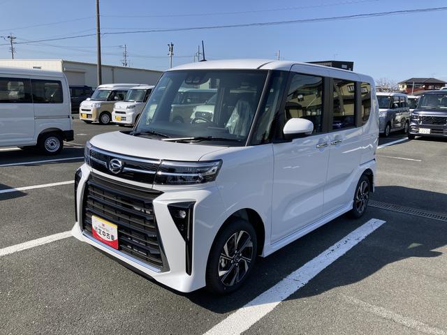 タントカスタムＸリミテッド１４インチアルミホイール　大型エアロバンパー　フルＬＥＤヘッドランプ　オート格納式カラードドアミラー　両側パワースライドドア　キーフリーシステム　プッシュボタンスタート　スマートクルーズ（静岡県）の中古車