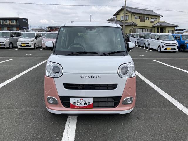 ムーヴキャンバスストライプスＧ１４インチフルホイールキャップ　ＬＥＤヘッドランプ　ＬＥＤフォグランプ　ホっとカップホルダー　両側パワースライドドア　キーフリーシステム　プッシュボタンスタート　ＵＶカットガラス（静岡県）の中古車