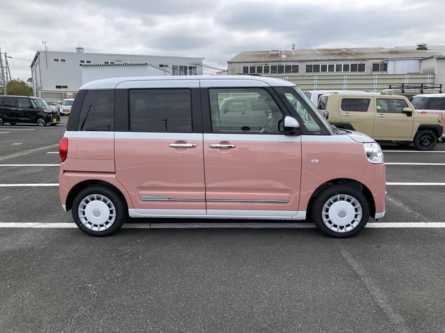 ムーヴキャンバスストライプスＧ１４インチフルホイールキャップ　ＬＥＤヘッドランプ　ＬＥＤフォグランプ　ホっとカップホルダー　両側パワースライドドア　キーフリーシステム　プッシュボタンスタート　ＵＶカットガラス（静岡県）の中古車