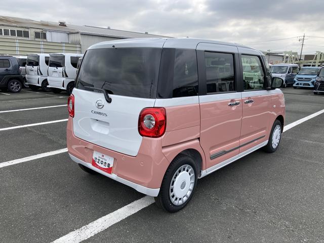 ムーヴキャンバスストライプスＧ１４インチフルホイールキャップ　ＬＥＤヘッドランプ　ＬＥＤフォグランプ　ホっとカップホルダー　両側パワースライドドア　キーフリーシステム　プッシュボタンスタート　ＵＶカットガラス（静岡県）の中古車