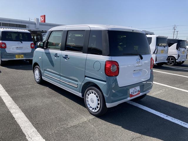 ムーヴキャンバスストライプスＧ１４インチフルホイールキャップ　ＬＥＤヘッドランプ　ＬＥＤフォグランプ　ホっとカップホルダー　両側パワースライドドア　キーフリーシステム　プッシュボタンスタート　ＵＶカットガラス（静岡県）の中古車