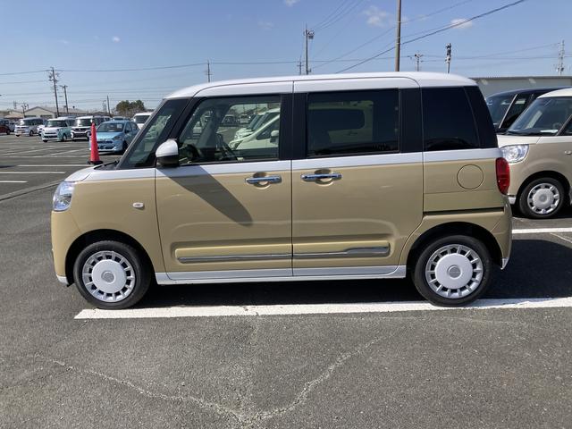 ムーヴキャンバスストライプスＧ１４インチフルホイールキャップ　ＬＥＤヘッドランプ　ＬＥＤフォグランプ　ホっとカップホルダー　両側パワースライドドア　キーフリーシステム　プッシュボタンスタート　ＵＶカットガラス（静岡県）の中古車