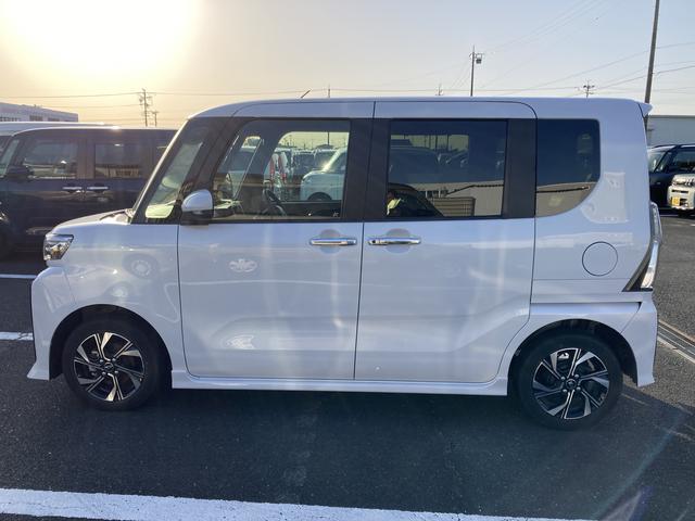 タントカスタムX14インチアルミホイール 大型エアロバンパー フルLEDヘッドランプ オート格納式カラードドアミラー 両側パワースライドドア キーフリーシステム プッシュボタンスタート(静岡県)の中古車