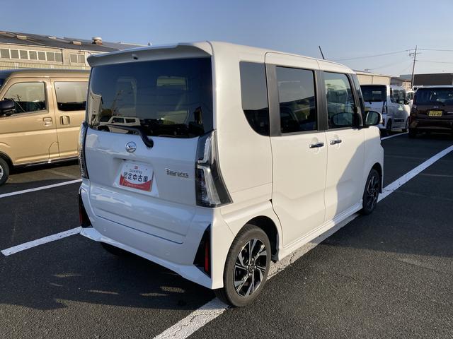 タントカスタムX14インチアルミホイール 大型エアロバンパー フルLEDヘッドランプ オート格納式カラードドアミラー 両側パワースライドドア キーフリーシステム プッシュボタンスタート(静岡県)の中古車