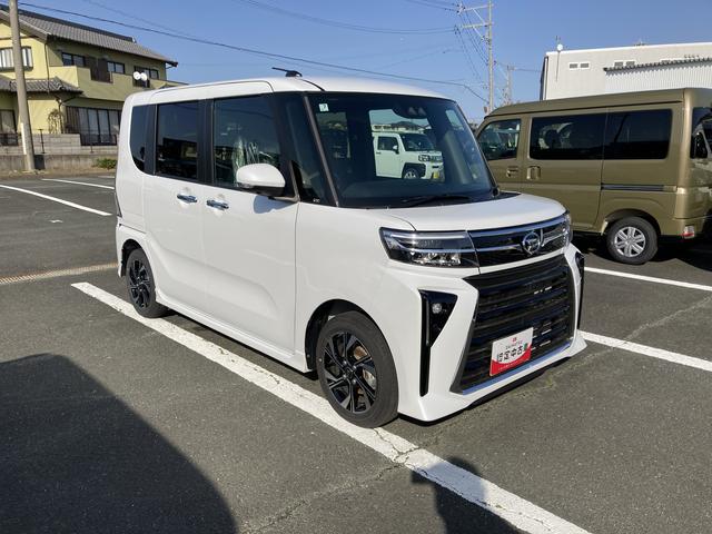 タントカスタムX14インチアルミホイール 大型エアロバンパー フルLEDヘッドランプ オート格納式カラードドアミラー 両側パワースライドドア キーフリーシステム プッシュボタンスタート(静岡県)の中古車