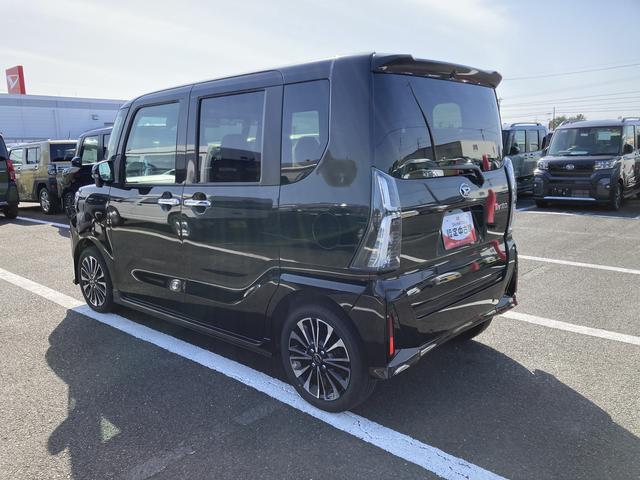 タントカスタムＲＳ１５インチアルミホイール　キーフリーシステム　プッシュボタンスタート　オートエアコン（プッシュ式）　フルＬＥＤヘッドランプ　オート格納式カラードドアミラー　本革巻ステアリングホイール（静岡県）の中古車