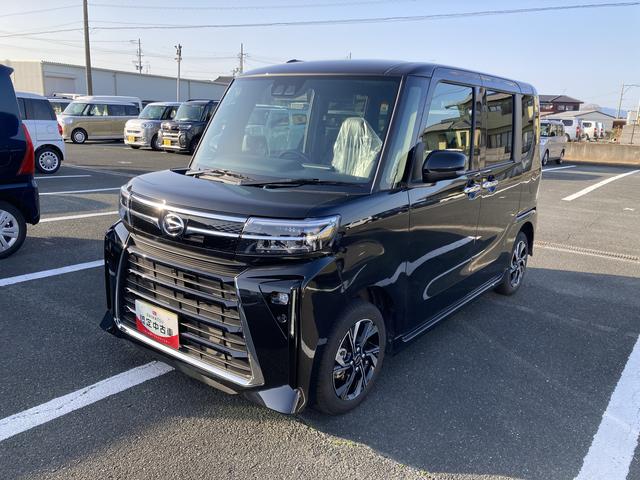 タントカスタムＸ１４インチアルミホイール　大型エアロバンパー　フルＬＥＤヘッドランプ　オート格納式カラードドアミラー　両側パワースライドドア　キーフリーシステム　プッシュボタンスタート（静岡県）の中古車