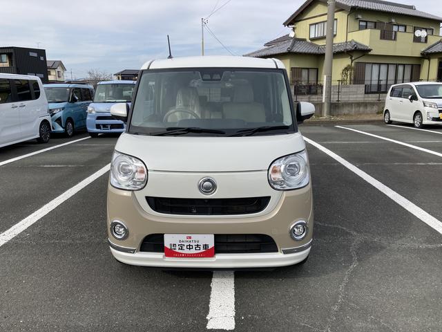 ムーヴキャンバスＧメイクアップＶＳ　ＳＡIII１４インチフルホイールキャップ　ＬＥＤヘッドランプ　キーフリーシステム　両側パワースライドドア　オートエアコン（プッシュ式）　オートライト　置きラクボックス（静岡県）の中古車