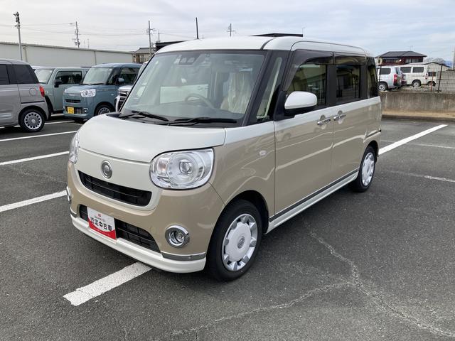 ムーヴキャンバスＧメイクアップＶＳ　ＳＡIII１４インチフルホイールキャップ　ＬＥＤヘッドランプ　キーフリーシステム　両側パワースライドドア　オートエアコン（プッシュ式）　オートライト　置きラクボックス（静岡県）の中古車