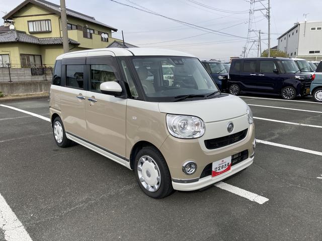 ムーヴキャンバスＧメイクアップＶＳ　ＳＡIII１４インチフルホイールキャップ　ＬＥＤヘッドランプ　キーフリーシステム　両側パワースライドドア　オートエアコン（プッシュ式）　オートライト　置きラクボックス（静岡県）の中古車