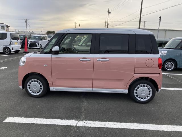 ムーヴキャンバスストライプスX14インチフルホイールキャップ 両側パワースライドドア キーフリーシステム プッシュボタンスタート UVカットガラス マルチインフォメーションディスプレイ(静岡県)の中古車