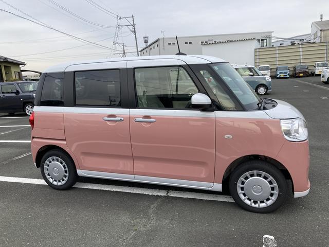 ムーヴキャンバスストライプスX14インチフルホイールキャップ 両側パワースライドドア キーフリーシステム プッシュボタンスタート UVカットガラス マルチインフォメーションディスプレイ(静岡県)の中古車