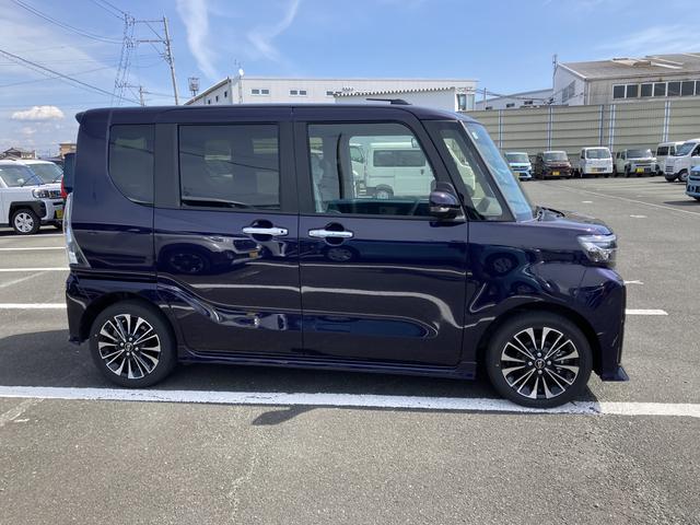 タントカスタムRSリミテッド15インチアルミホイール キーフリーシステム プッシュボタンスタート オートエアコン(プッシュ式) フルLEDヘッドランプ オート格納式カラードドアミラー 本革巻ステアリングホイール スマートクルーズ(静岡県)の中古車