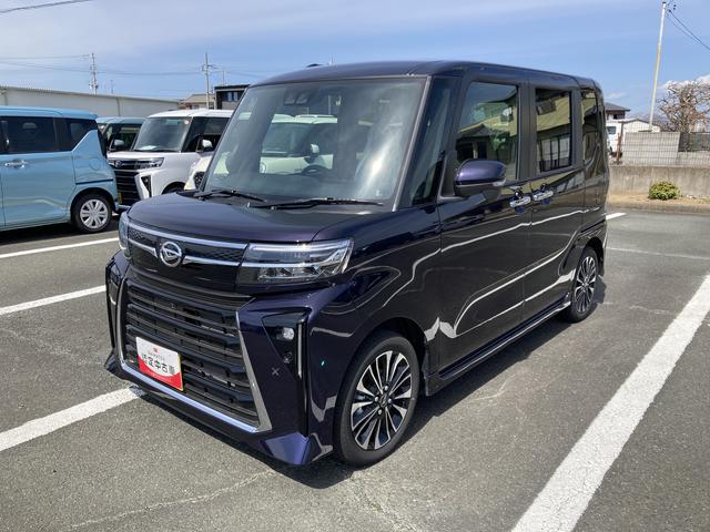 タントカスタムRSリミテッド15インチアルミホイール キーフリーシステム プッシュボタンスタート オートエアコン(プッシュ式) フルLEDヘッドランプ オート格納式カラードドアミラー 本革巻ステアリングホイール スマートクルーズ(静岡県)の中古車