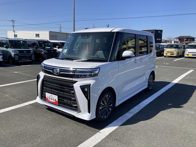 タントカスタムRS15インチアルミホイール キーフリーシステム プッシュボタンスタート オートエアコン(プッシュ式) フルLEDヘッドランプ オート格納式カラードドアミラー 本革巻ステアリングホイール(静岡県)の中古車
