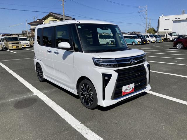 タントカスタムRS15インチアルミホイール キーフリーシステム プッシュボタンスタート オートエアコン(プッシュ式) フルLEDヘッドランプ オート格納式カラードドアミラー 本革巻ステアリングホイール(静岡県)の中古車