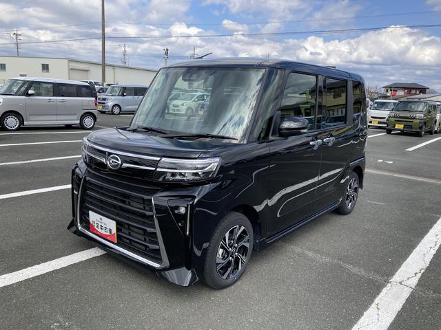 タントカスタムX14インチアルミホイール 大型エアロバンパー フルLEDヘッドランプ オート格納式カラードドアミラー 両側パワースライドドア キーフリーシステム プッシュボタンスタート(静岡県)の中古車