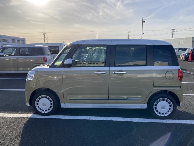 ムーヴキャンバスストライプスG14インチフルホイールキャップ LEDヘッドランプ LEDフォグランプ ホっとカップホルダー 両側パワースライドドア キーフリーシステム プッシュボタンスタート UVカットガラス(静岡県)の中古車