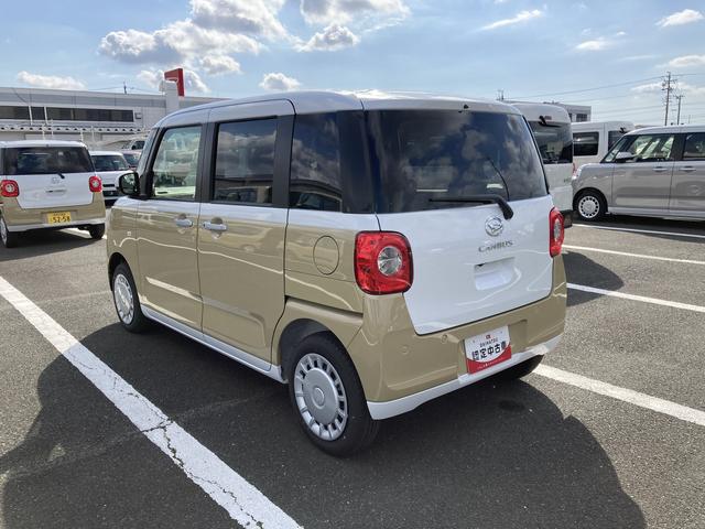 ムーヴキャンバスストライプスＸ１４インチフルホイールキャップ　キーフリーシステム　プッシュボタンスタート　ＵＶカットガラス　両側パワースライドドア　ハロゲンヘッドライト　ラゲージアンダーボックス（静岡県）の中古車