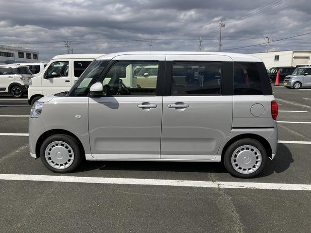 ムーヴキャンバスストライプスX14インチフルホイールキャップ キーフリーシステム プッシュボタンスタート UVカットガラス 両側パワースライドドア ハロゲンヘッドライト ラゲージアンダーボックス(静岡県)の中古車