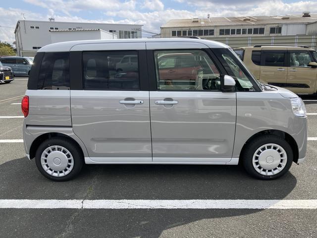 ムーヴキャンバスストライプスX14インチフルホイールキャップ キーフリーシステム プッシュボタンスタート UVカットガラス 両側パワースライドドア ハロゲンヘッドライト ラゲージアンダーボックス(静岡県)の中古車