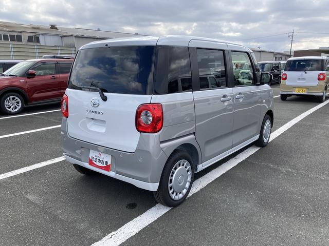 ムーヴキャンバスストライプスＸ１４インチフルホイールキャップ　キーフリーシステム　プッシュボタンスタート　ＵＶカットガラス　両側パワースライドドア　ハロゲンヘッドライト　ラゲージアンダーボックス（静岡県）の中古車