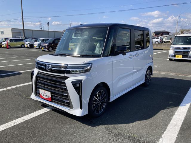 タントカスタムＲＳ１５インチアルミホイール　キーフリーシステム　プッシュボタンスタート　オートエアコン（プッシュ式）　フルＬＥＤヘッドランプ　オート格納式カラードドアミラー　本革巻ステアリングホイール（静岡県）の中古車