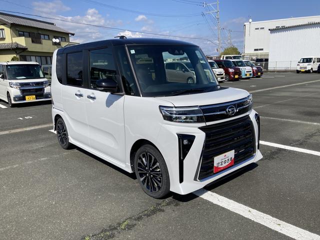 タントカスタムＲＳ１５インチアルミホイール　キーフリーシステム　プッシュボタンスタート　オートエアコン（プッシュ式）　フルＬＥＤヘッドランプ　オート格納式カラードドアミラー　本革巻ステアリングホイール（静岡県）の中古車