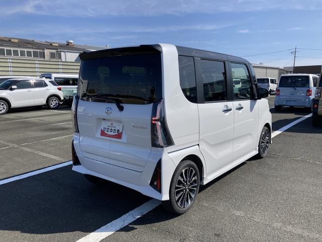 タントカスタムＲＳ１５インチアルミホイール　キーフリーシステム　プッシュボタンスタート　オートエアコン（プッシュ式）　フルＬＥＤヘッドランプ　オート格納式カラードドアミラー　本革巻ステアリングホイール（静岡県）の中古車