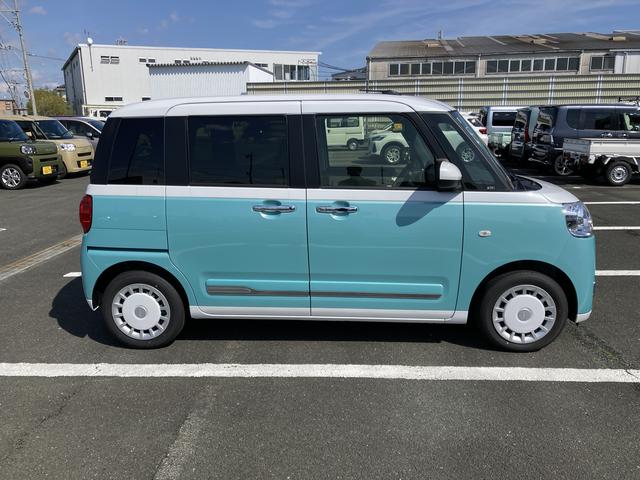 ムーヴキャンバスストライプスＧ１４インチフルホイールキャップ　ＬＥＤヘッドランプ　ＬＥＤフォグランプ　ホっとカップホルダー　両側パワースライドドア　キーフリーシステム　プッシュボタンスタート　ＵＶカットガラス（静岡県）の中古車